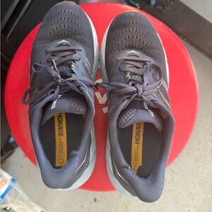 Hoka One One Men's Black and Gray Athletic Shoes